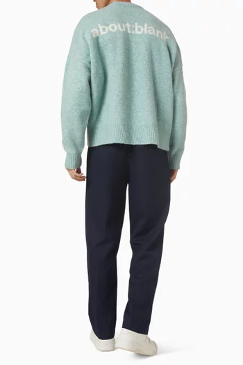 سترة منسوجة بفتحة رقبة مستديرة موهير