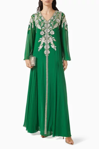 Alina Embellished Kaftan in Crepe
