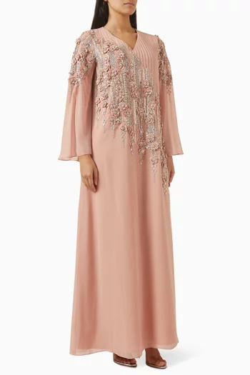 Embellished Kaftan in Crepe