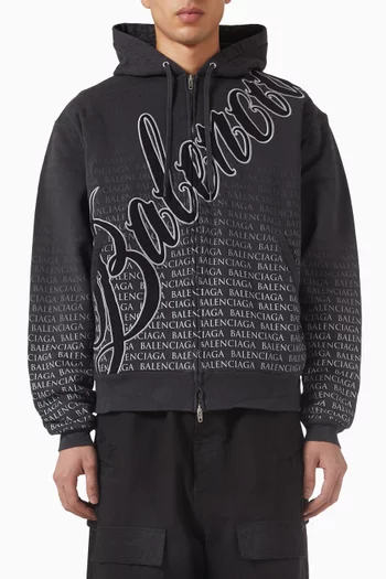 Big B Oversized Zip-up Hoodie in Dry Fleece