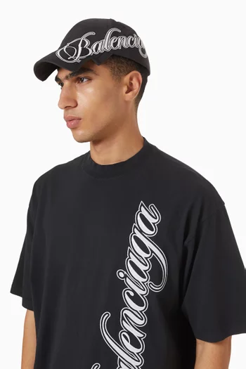 Cursive Cap in Cotton-drill