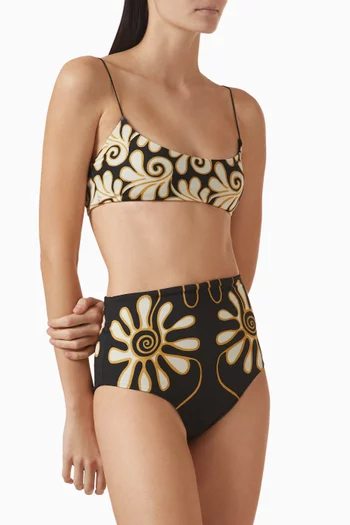 قطعة بيكيني سفلية إليسا بخصر مرتفع