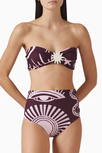 قطعة بيكيني سفلية إليسا بخصر مرتفع