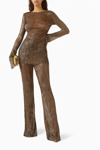 بلوزة لوريتا قماش شبه شفاف