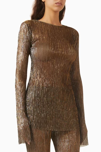 بلوزة لوريتا قماش شبه شفاف