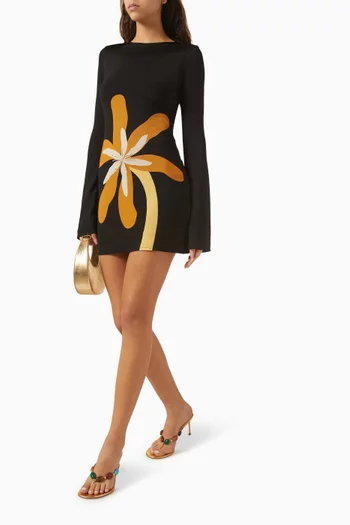 فستان مايشا بطبعة زهرة