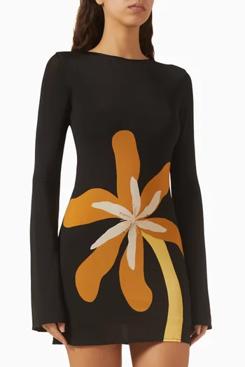 فستان مايشا بطبعة زهرة