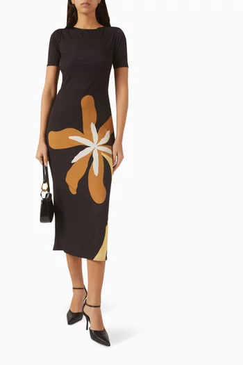 فستان سيلفانا بطبعة زهرة