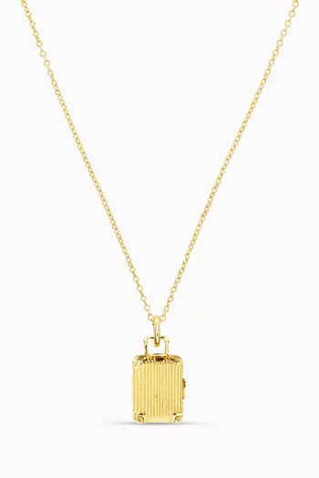 Luggage Pendant Necklace in 14kt Gold-plated Silver