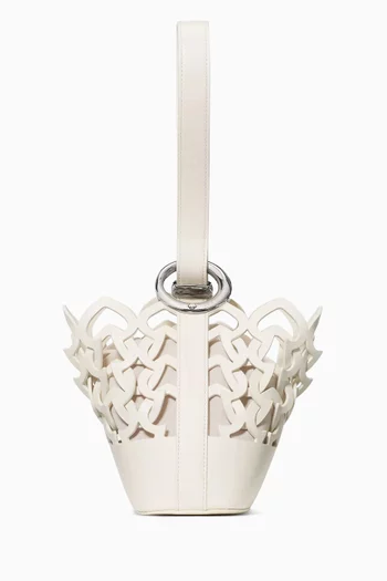 حقيبة باكيت هالو ميني بتصميم مجدول جلد