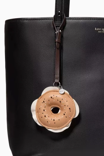 Charmed NYC Bagel Bag Charm in Leather