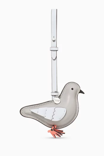 Critters Perry Pigeon Bag Charm in Leather