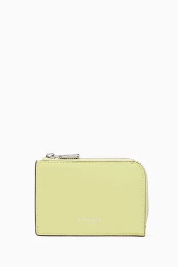 Mini Zip Card Case in Leather