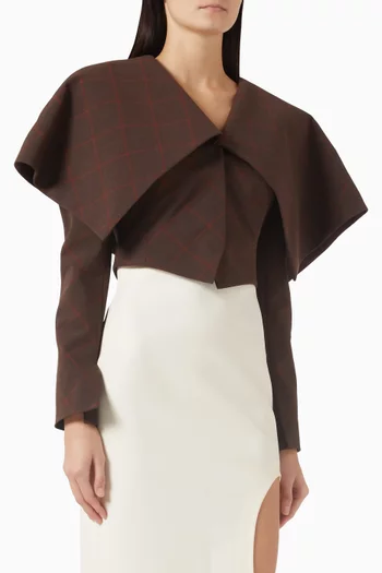 Crop Cape-collar Jacket