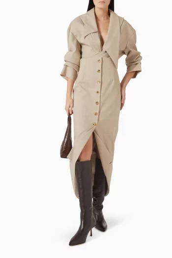 بودي سوت بقصة ضيقة مزيج صوف