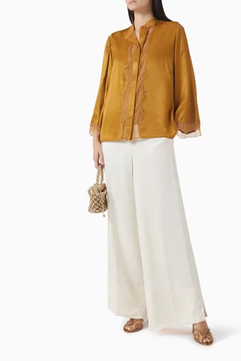 قميص بأشرطة دانتيل