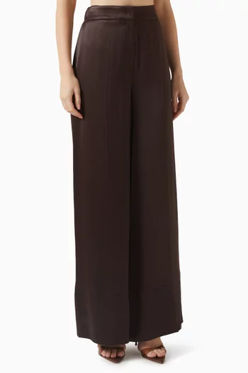 Wide-leg Pants in Satin