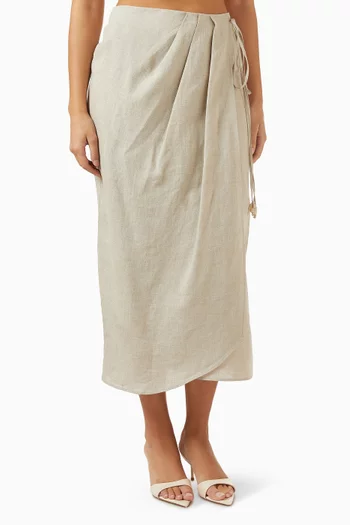 Draped Midi Skirt