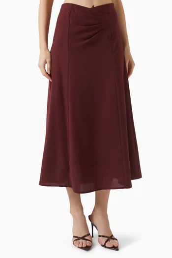 Flared Midi Skirt