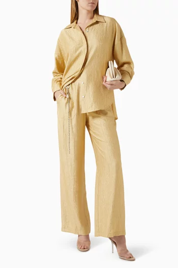 قميص بتصميم بارز الملمس