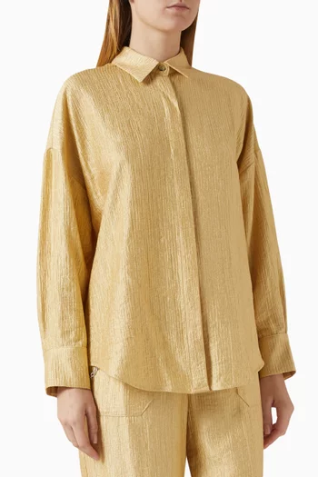 قميص بتصميم بارز الملمس