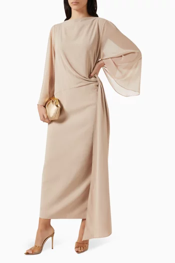 فستان طويل بدرابيه