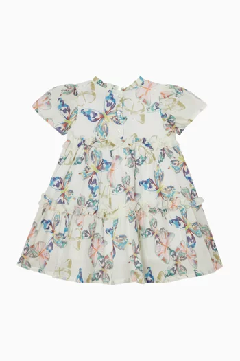 Butterflies Logo Dress in Cotton