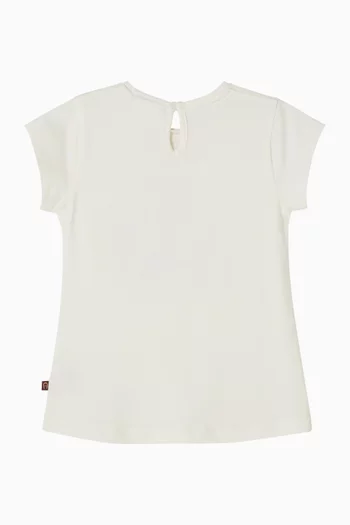 تي شيرت مزين بفراشة قطن