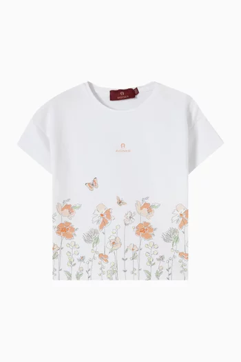 Printed T-shirt in Cotton