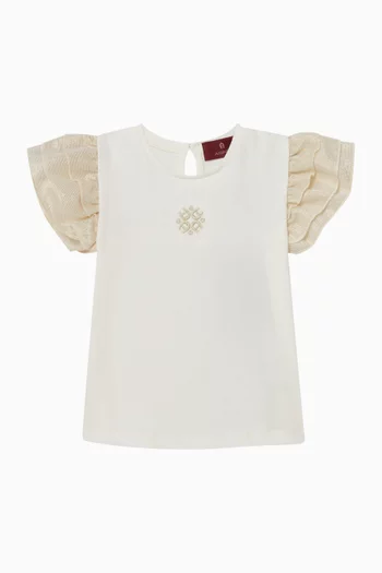 Ruffle Sleeve T-shirt