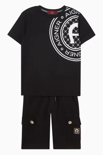 Logo-patch Sweatshorts in Cotton