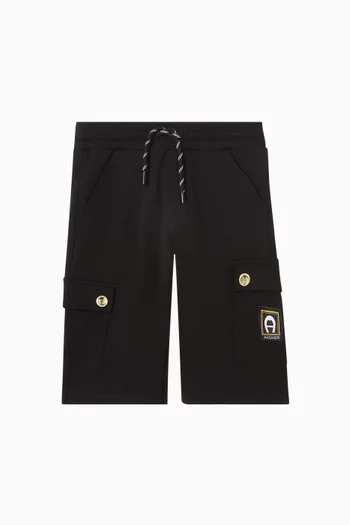 Logo-patch Sweatshorts in Cotton