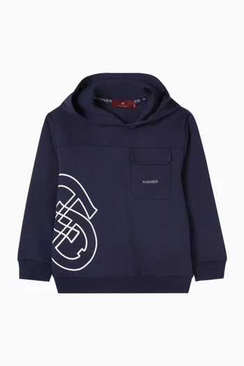 Logo-print Hoodie in Cotton