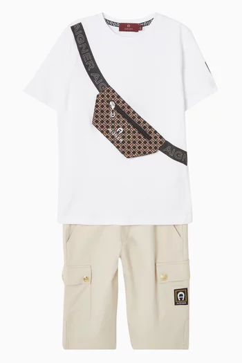 Bag-print T-shirt in Cotton