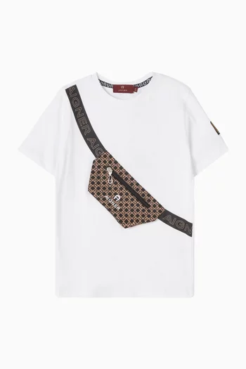 Bag-print T-shirt in Cotton