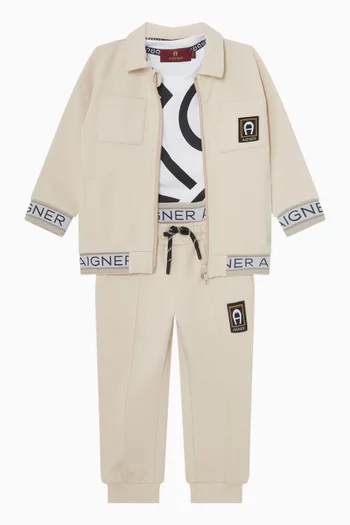 بنطال رياضي بحزام خصر بشعار الماركة