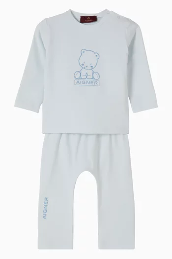 Sweatshirt & Sweatpants Set in Cotton