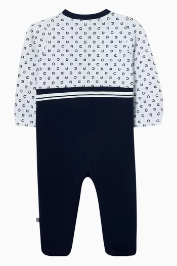 Logo Pyjama Onesie in Cotton