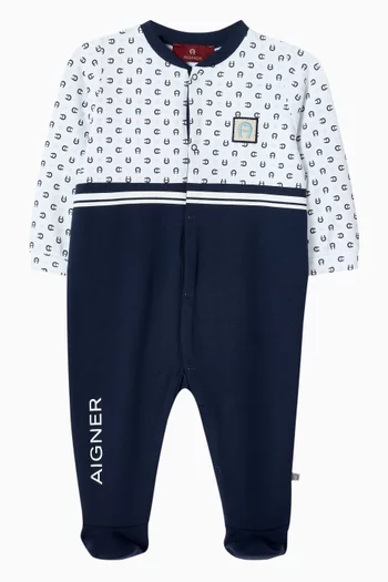 Logo Pyjama Onesie in Cotton
