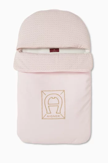 Logo-embroidered Baby Nest in Pima Cotton