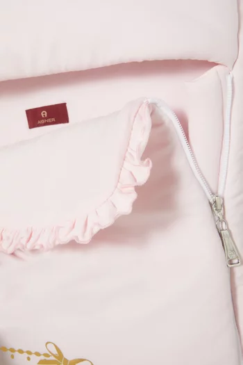 Ruffled Logo Baby Nest in Pima Cotton