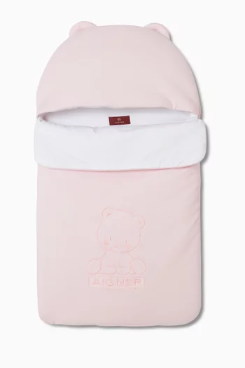 Logo-embroidered Baby Nest in Pima Cotton