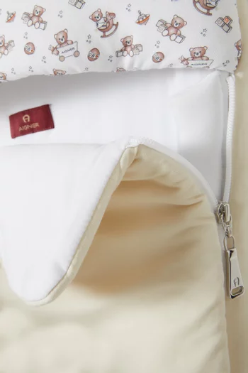 Teddy Logo Baby Nest in Pima Cotton