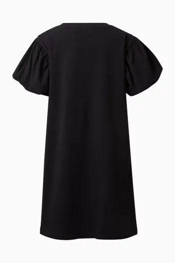 فستان بنمط تي شيرت بنقشة حقيبة قطن