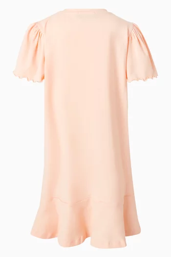 فستان بنمط تي شيرت بطبعة زهور قطن 