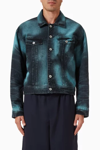 Boke Heart Trucker Jacket in Japanese Denim