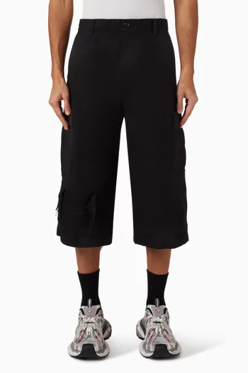 Cropped Cargo Pants in Cotton Ripstop