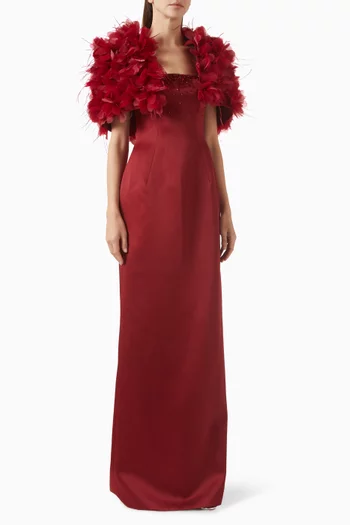 فستان بشال قابل للإزالة