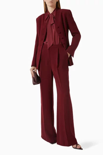 بلوزة بوشاح قابل للربط عند الرقبة