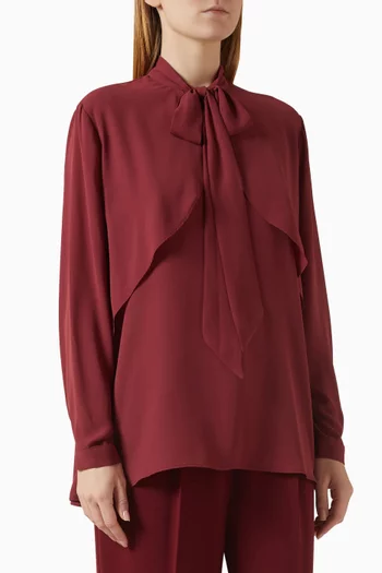 بلوزة بوشاح قابل للربط عند الرقبة